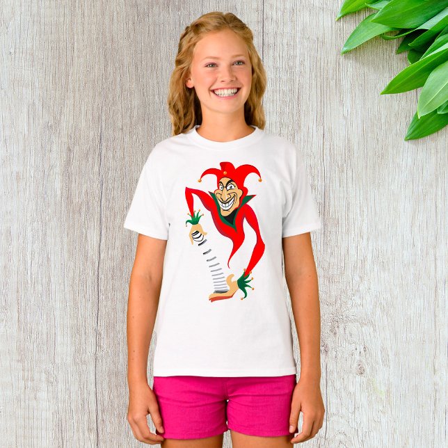 Evil Grinning Jester Joker med Jack-in-the-Box T Shirt (Skapare uppladdad)