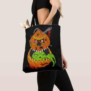 Evil Halloween Monsters Reversible Creepy Tygkasse