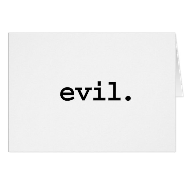 evil. hälsningskort (Framsidan Horizontal)