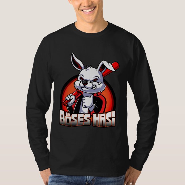 Evil Hasi Rabbit Easter Bunny T Shirt (Framsida)