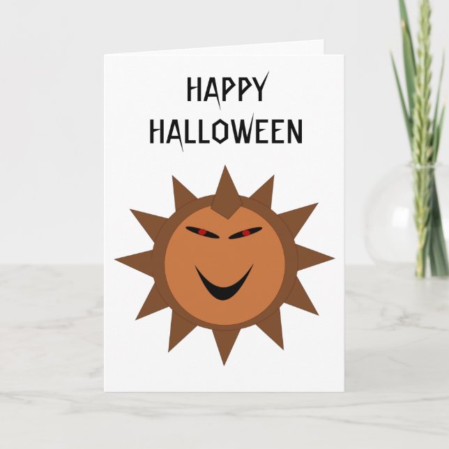 Evil Hedgehog Kawaii Goth Halloween Anpassningsbar Kort (Framsida)