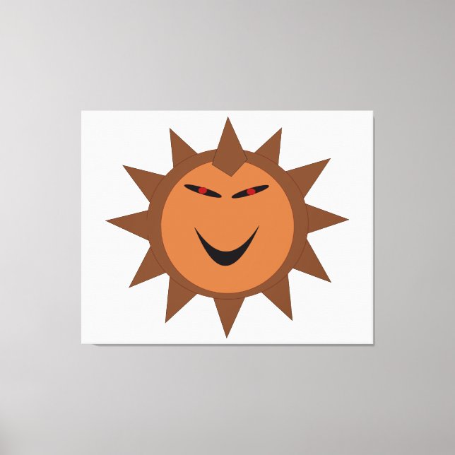 Evil Hedgehog Kawaii Goth Halloween Kanvastryck (Framsida)