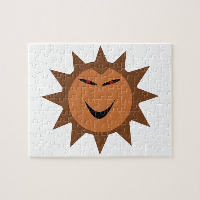 Evil Hedgehog Kawaii Goth Halloween Puzzle Pussel (Horisontell)