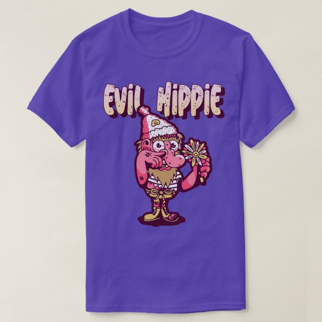 Evil Hippie T Shirt (Design framsida)
