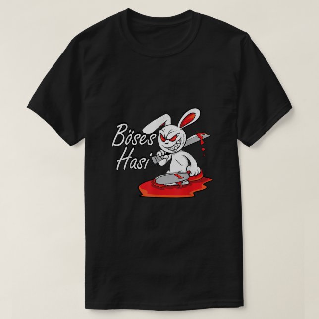 Evil Horror Hasi Funny Rabbit Sayed Påsk Gift T Shirt (Design framsida)
