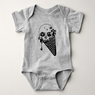 Evil Ice Cream Cone Baby Bodykostym T Shirt