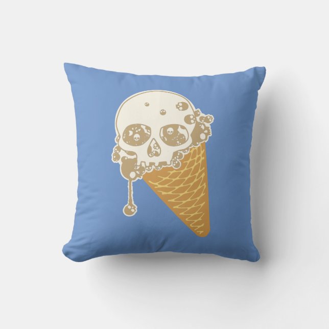 Evil Ice Cream Cone Dekorativ kudde (Framsida)