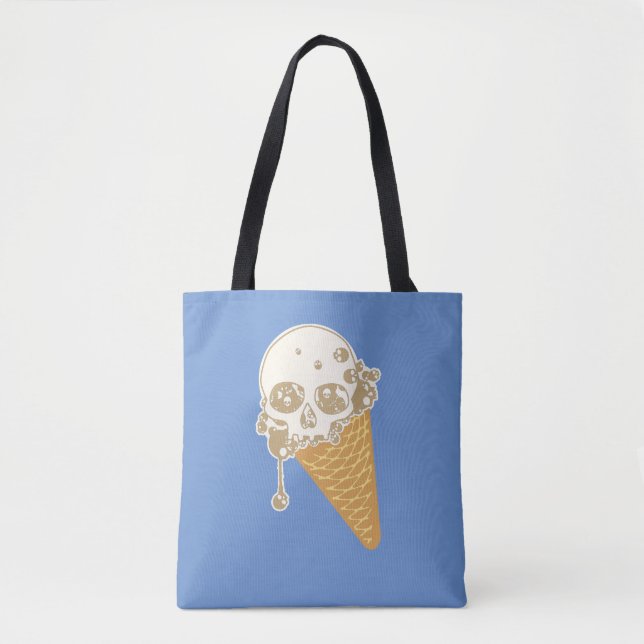 Evil Ice Cream Cone Tote Bag Tygkasse (Framsida)