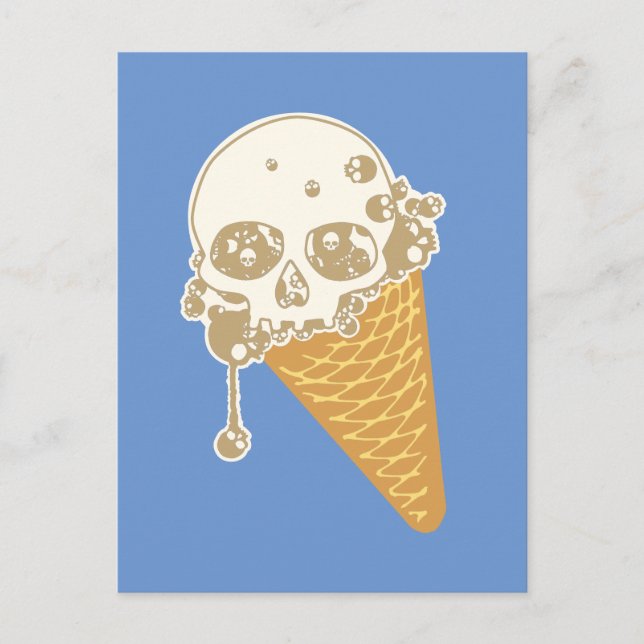 Evil Ice Cream Cone vycard Vykort (Framsida)
