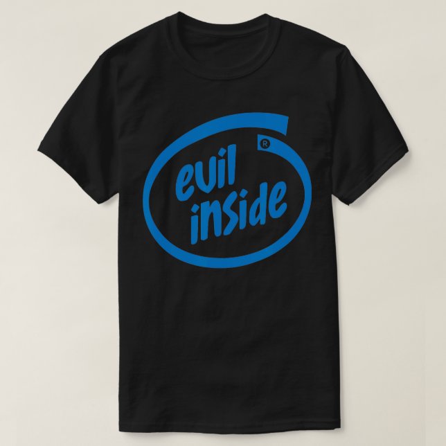 Evil Inside Demonic Occult Thabel Funny Tech T Shirt (Design framsida)