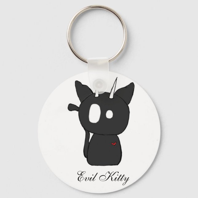 Evil Kattunge Keychain Nyckelring (Framsida)