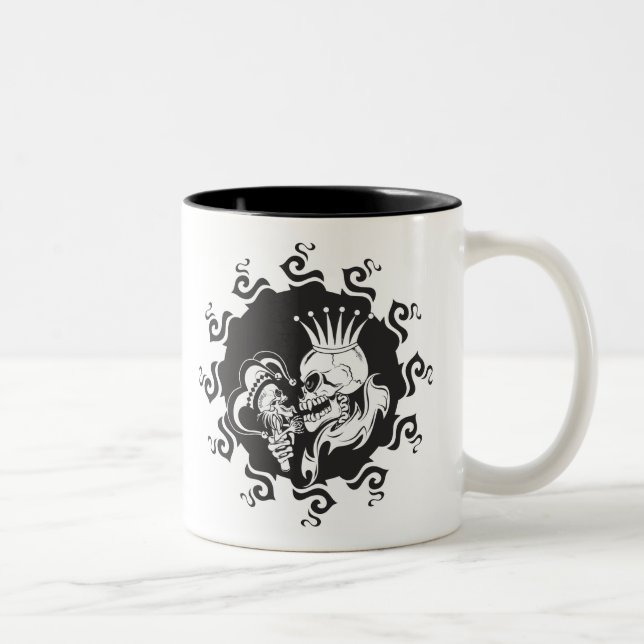 Evil Kung Skull Två-Tonad Mugg (Höger)