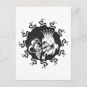 Evil Kung Skull Vykort