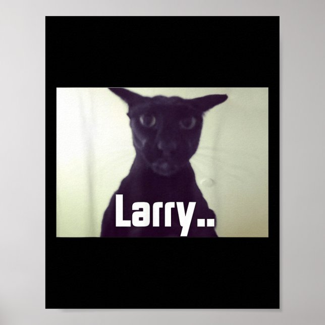 Evil Larry Meme Larry Cat Meme Cursed Memes Brainr Poster (Framsidan)
