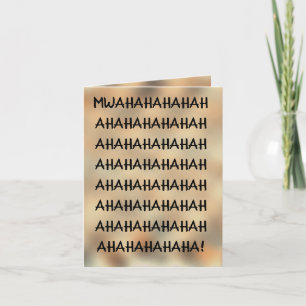 Evil Laugh Halloween Card (orange och svart) Kort