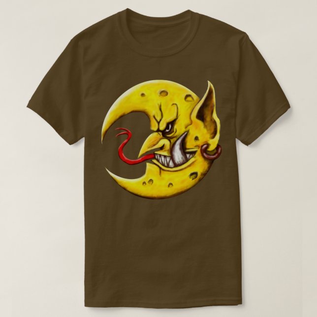 Evil Måne Stigning T Shirt (Design framsida)