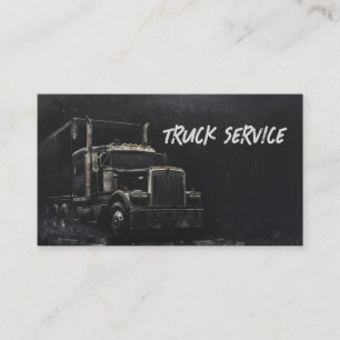 Evil Modern Lastbil Service Grunge Chalk Visitkort