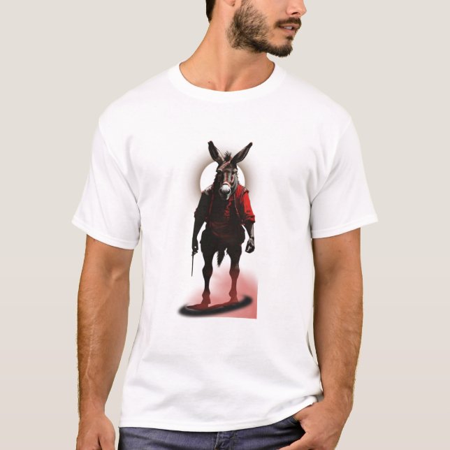 Evil Ninja Donkey T Shirt (Framsida)