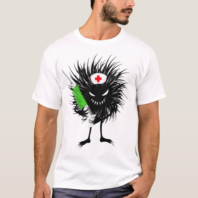 Evil Nurse Meme Mörk Humor Funny Medical T Shirt (Framsida)