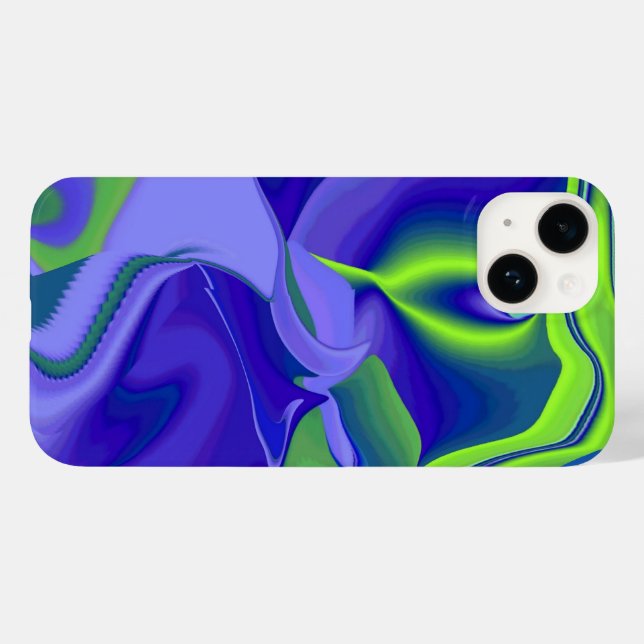 Evil Öga , 3D-Abstrakten i grönt blue lila (Baksida (horisontell))