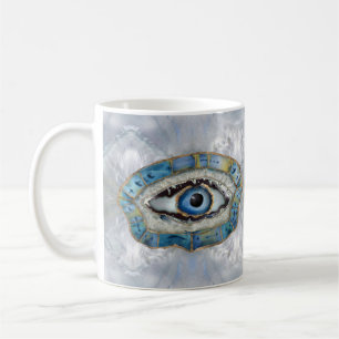 Evil Öga Amulet Geodes och Crystals Kaffemugg