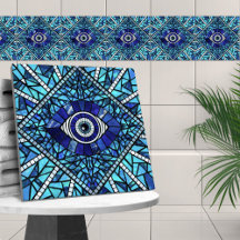 Evil Öga Amulet Mosaic Art
