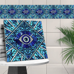 Evil Öga Amulet Mosaic Art Kakelplatta