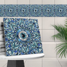 Evil Öga Amulet Mosaic Art