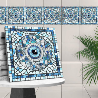 Evil Öga Amulet Mosaic Art Kakelplatta