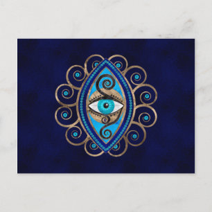 Evil Öga Amulet Ornament Vykort