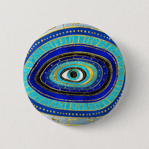 Evil Öga Amulet Ornamet Knapp