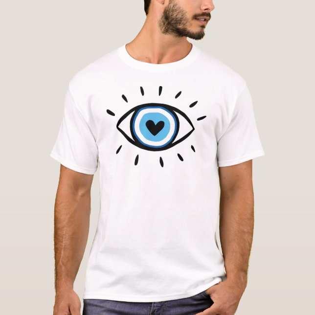 Evil Öga Andlig Aesthetic Esoteric Mystical T Shirt (Framsida)