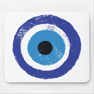 Evil Öga Artistic Blue Grekiska Musmatta