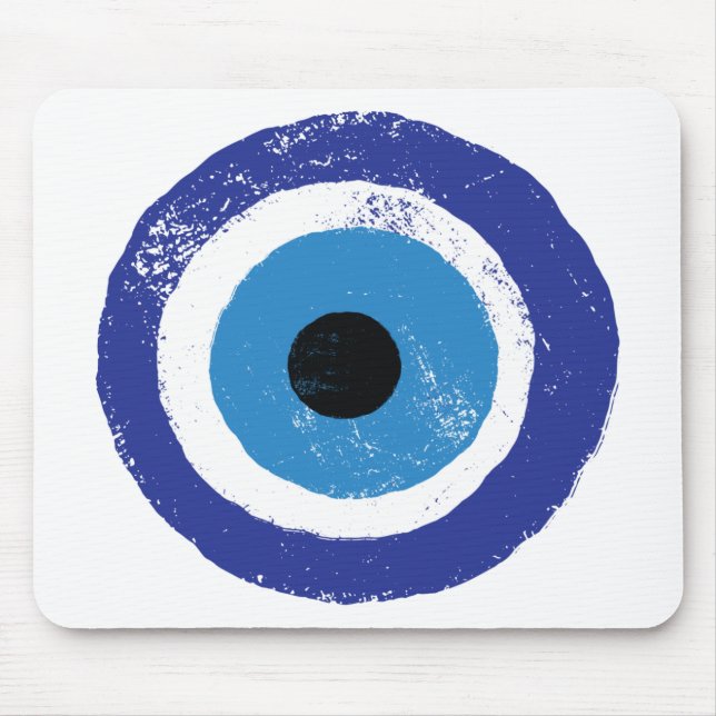 Evil Öga Artistic Blue Grekiska Musmatta (Framsidan)