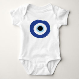 Evil Öga Artistic Blue Grekiska T Shirt