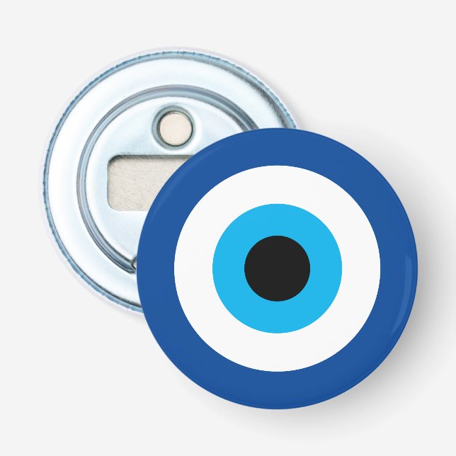 Evil Öga Blue Mati nazar symbol flaska opener Flasköppnare (Framsidan)