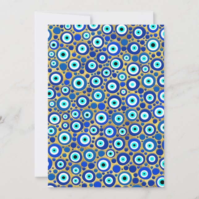 Evil Öga Charm Mönster Julkort (Framsida)