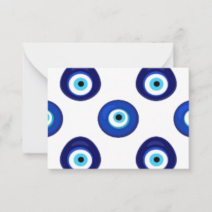 Evil Öga Design platt anteckningskort med citat