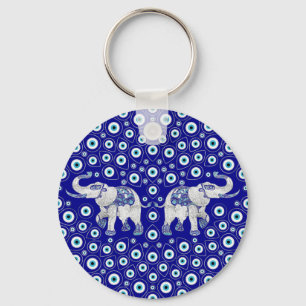 Evil Öga Elephant Lycka till Charm Nyckelring