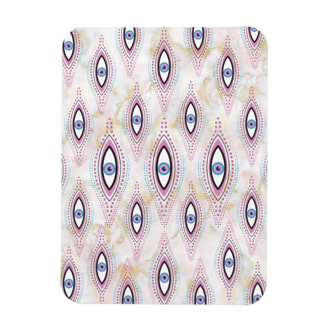 Evil Öga färglös Illustrated Magnet (Vertikal)