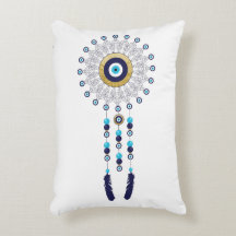 Evil Öga Mandala Dream Catcher i Blue och Guld