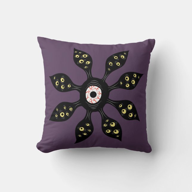 Evil Öga Monster Creepy Konstig Gothic Art Kudde (Framsida)