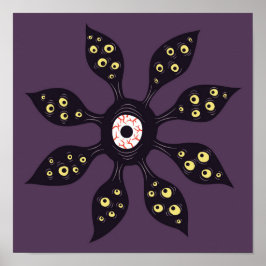 Evil Öga Monster Creepy Konstig Gothic Art Poster