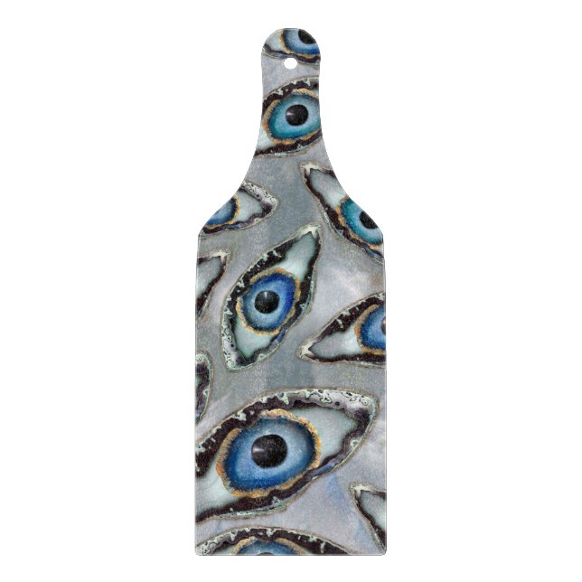 Evil Öga Mönster Geodes och Crystals på pärlor (Framsidan)