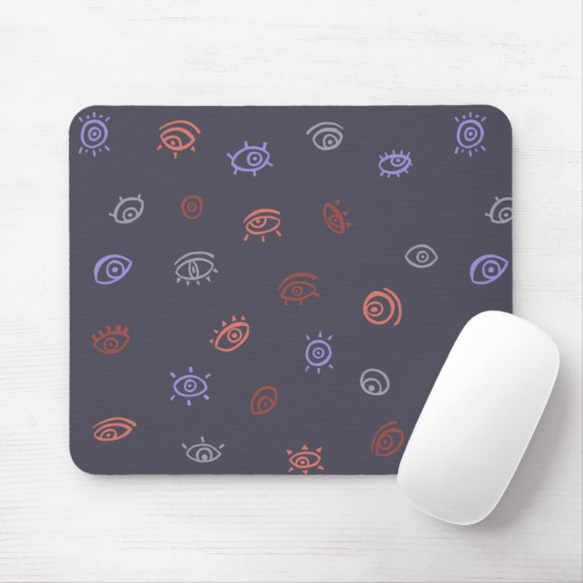 Evil Öga Mönster Mouse Pad Musmatta (Med mus)