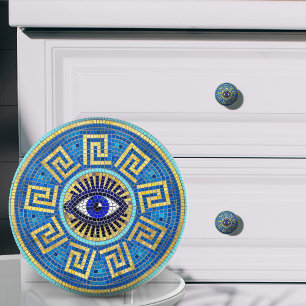 Evil Öga Mosaic Tile ornament Knopp