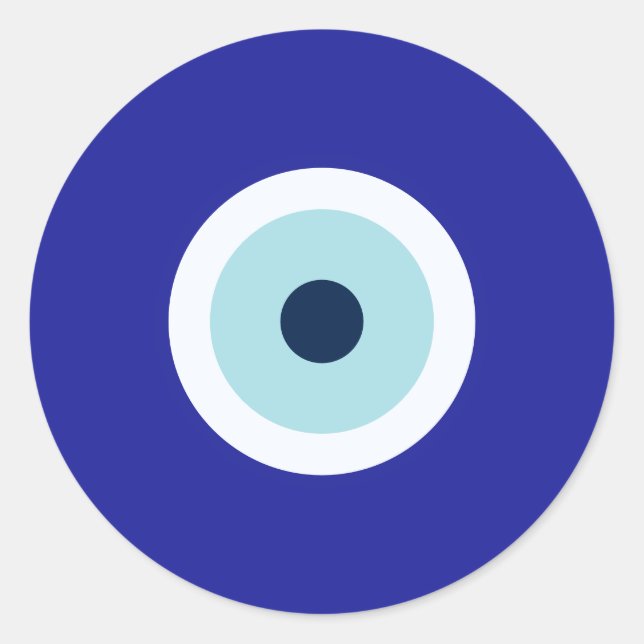 Evil Öga Runt Klistermärke (Framsida)