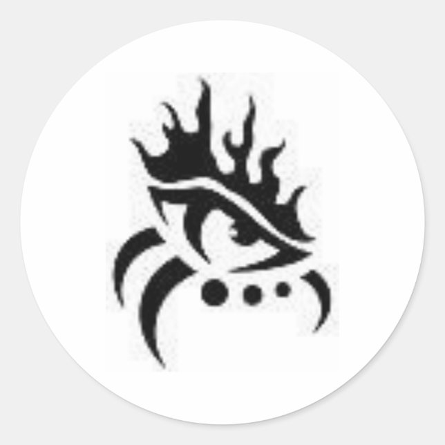 Evil Öga Runt Klistermärke (Framsida)