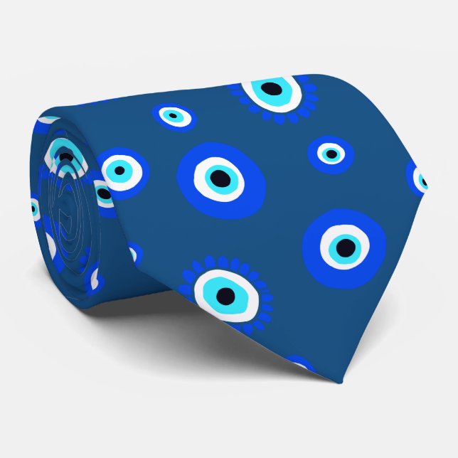 Evil Öga Symbol Blue Patterned Slips (Rullad)