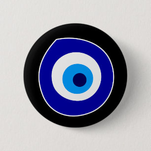 Evil öga symbol knapp